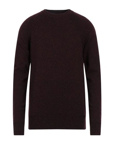 Peuterey Man Sweater Burgundy Size M Wool, Polyamide In Red