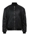 John Richmond Man Jacket Black Size 40 Nylon, Polyester In Black