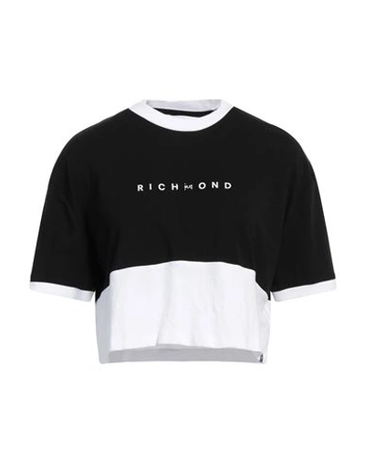 Richmond X Woman T-shirt Black Size L Cotton, Recycled Elastane