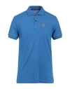 People Of Shibuya Man Polo Shirt Blue Size L Cotton, Elastane