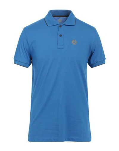 People Of Shibuya Man Polo Shirt Blue Size L Cotton, Elastane