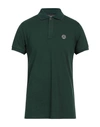 People Of Shibuya Man Polo Shirt Emerald Green Size L Cotton, Elastane