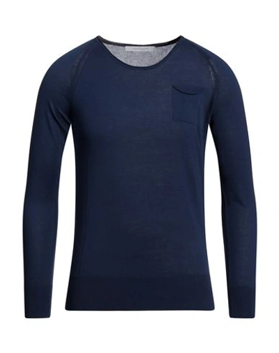 Messagerie Man Sweater Blue Size Xl Cotton