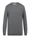 ENTRE AMIS ENTRE AMIS MAN SWEATER GREY SIZE 3XL WOOL, POLYAMIDE, VISCOSE