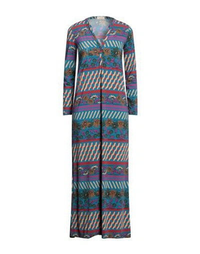 Siyu Woman Maxi Dress Pastel Blue Size 8 Polyamide, Elastane