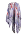 AGNONA AGNONA WOMAN CAPE LILAC SIZE ONESIZE COTTON, SILK