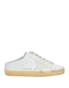 Golden Goose Superstar Sabot Slip-on Leather Sneakers In White