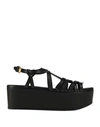 SEE BY CHLOÉ SEE BY CHLOÉ WOMAN SANDALS BLACK SIZE 10 LEATHER