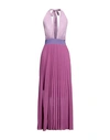 KAOS KAOS WOMAN MAXI DRESS MAUVE SIZE 8 POLYESTER