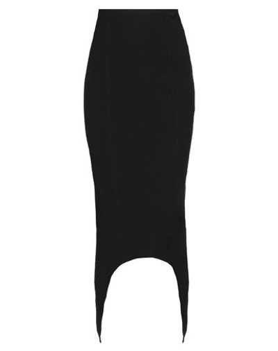 Patou Asymmetric High-waisted Midi Skirt In Black