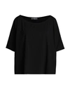 Neirami Woman T-shirt Black Size 2 Cotton, Elastane
