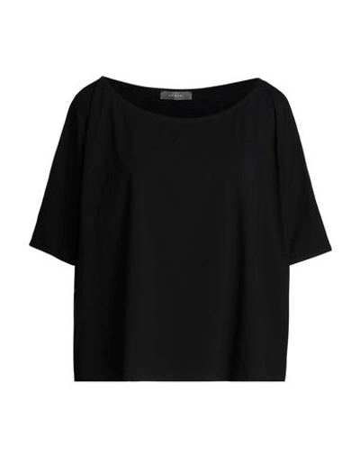 Neirami Woman T-shirt Black Size 2 Cotton, Elastane