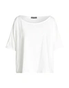 Neirami Woman T-shirt White Size 3 Cotton, Elastane