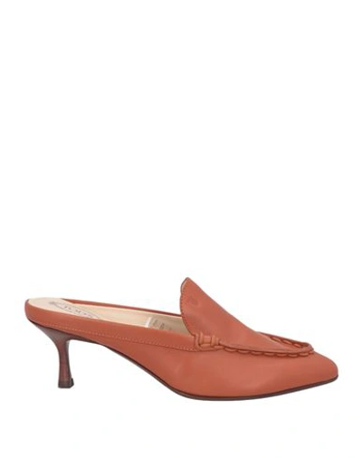 Tod's Leather Mules In Tan