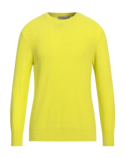 Maison Flaneur Maison Flâneur Man Sweater Acid Green Size 38 Virgin Wool, Polyamide, Cashmere