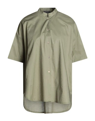 Neirami Woman Shirt Military Green Size 2 Cotton