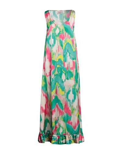 Mariuccia Woman Maxi Dress Green Size L Polyester