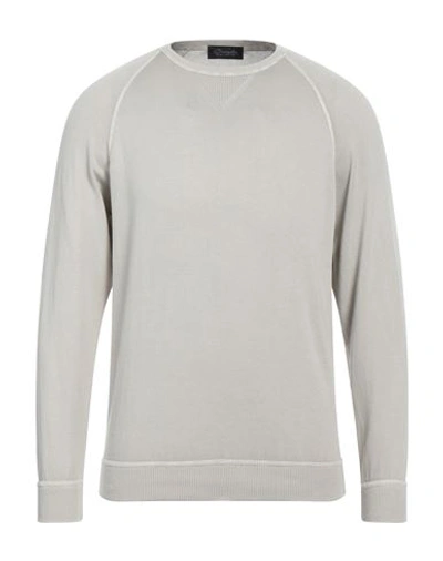 Drumohr Man Sweater Light Grey Size 40 Cotton In Weiss