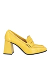 Silvia Rossini Woman Loafers Yellow Size 7 Leather