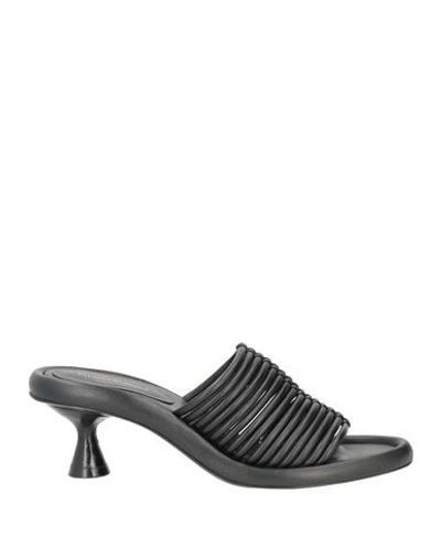 Paloma Barceló Woman Sandals Black Size 9.5 Leather