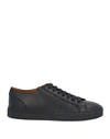 DOUCAL'S DOUCAL'S MAN SNEAKERS BLACK SIZE 8 LEATHER