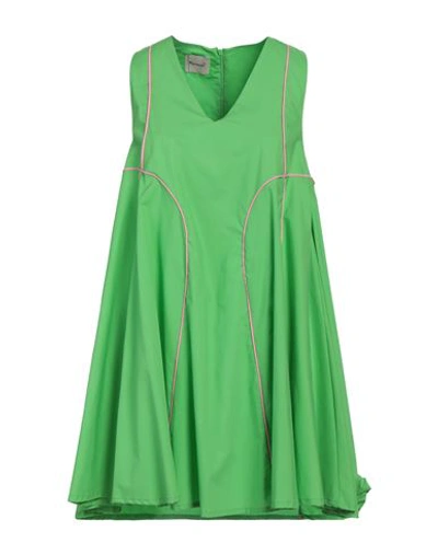 Mariuccia Woman Mini Dress Green Size L Cotton