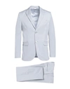 Messagerie Man Suit Light Grey Size 44 Cotton, Elastane