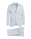 Messagerie Man Suit Light Grey Size 42 Cotton, Elastane