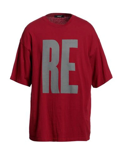 Undercover Man T-shirt Red Size 3 Cotton In Burgundy