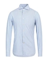 ALESSANDRO GHERARDI ALESSANDRO GHERARDI MAN SHIRT LIGHT BLUE SIZE 16 COTTON