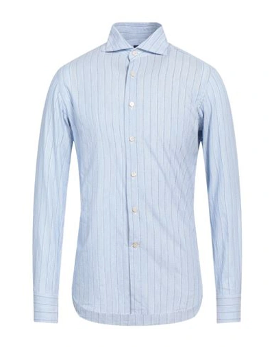 Alessandro Gherardi Man Shirt Light Blue Size 16 Cotton