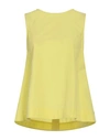 Ottod'ame Woman Top Yellow Size 4 Cotton In Yellow