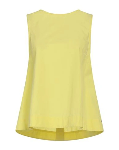 Ottod'ame Woman Top Yellow Size 8 Cotton