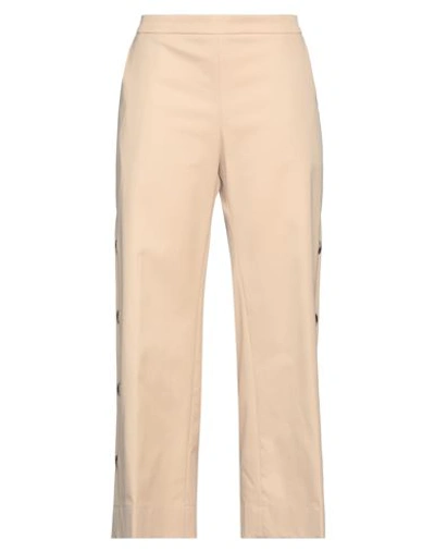 Margon Metamorfosi Woman Pants Beige Size 8 Cotton, Polyamide, Elastic Fibres