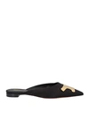 Santoni Woman Mules & Clogs Black Size 6.5 Textile Fibers