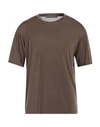 Daniele Fiesoli Man T-shirt Chocolate Brown Size Xl Cupro, Elastane