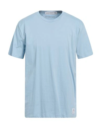 Department 5 Man T-shirt Sky Blue Size L Cotton
