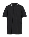 K-way Man Polo Shirt Black Size Xxl Cotton, Elastane