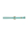 Elisabetta Franchi Woman Belt Turquoise Size 4 Textile Fibers, Acetate In Blue