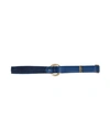 Elisabetta Franchi Woman Belt Blue Size 4 Textile Fibers, Acetate