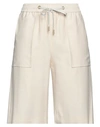 Eleventy Woman Shorts & Bermuda Shorts Beige Size 6 Lyocell, Polyester