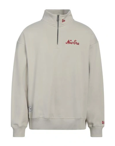 New Era Man Sweatshirt Beige Size M Cotton, Polyester