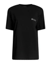 Rotate Birger Christensen Rhinestone-logo Organic-cotton T-shirt In Black