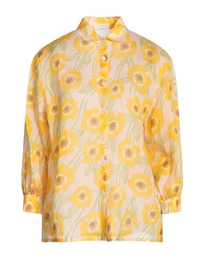 Siyu Woman Shirt Yellow Size 10 Ramie