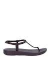 Fitflop Woman Thong Sandal Deep Purple Size 8.5 Rubber