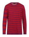 Dondup Man Sweater Red Size 42 Cotton In Red