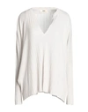 Sminfinity Woman Sweater Ivory Size Xs/s Cotton, Cashmere, Recycled Polyester In Grey