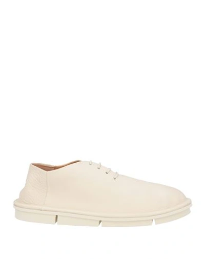Marsèll Man Lace-up Shoes Beige Size 9 Leather In White