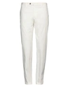 Lardini Man Pants Off White Size 34 Cotton, Elastane