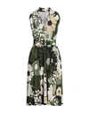 Siyu Woman Midi Dress Green Size 4 Viscose, Elastane In Green